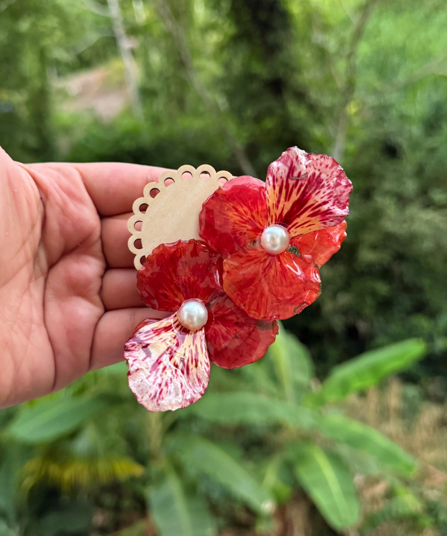 Flamboyan con perlas extravaganza