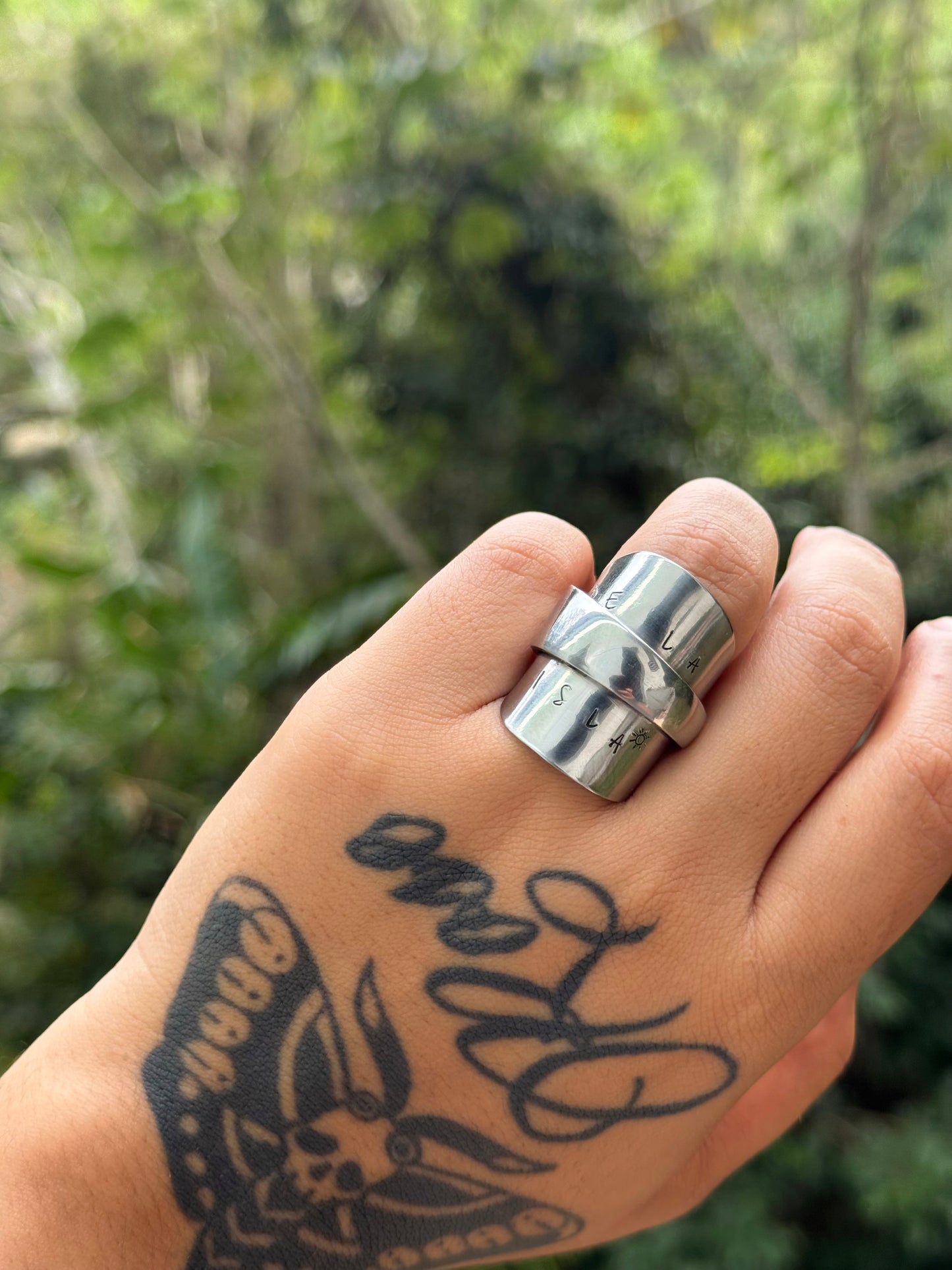Sortija de cuchara personalizada