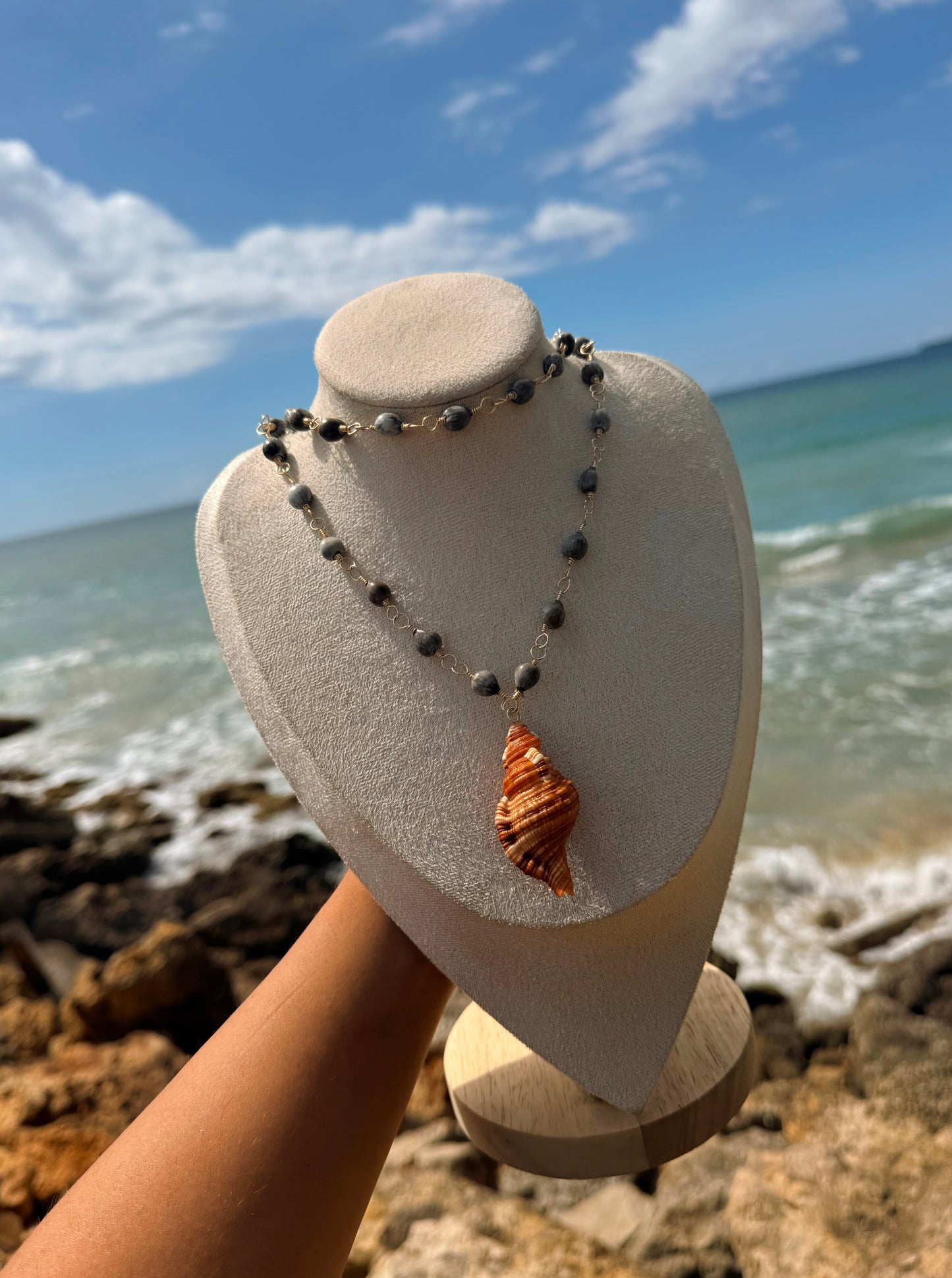 Cadena de caracol y camandulas