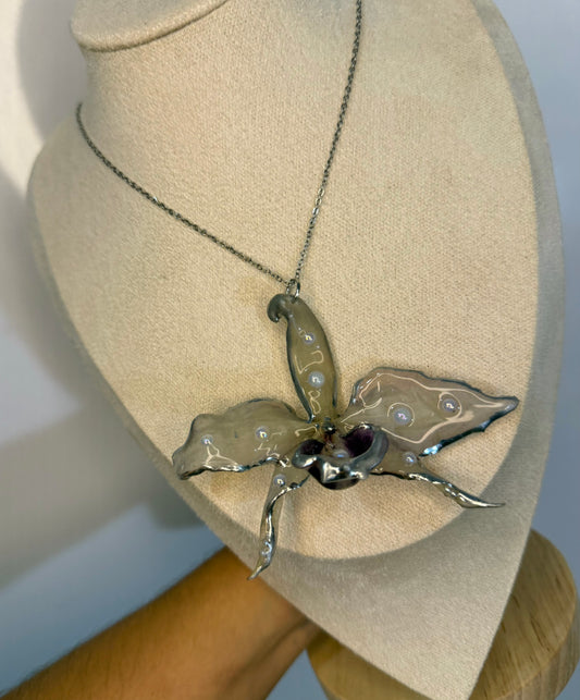 Orquidea Sencilla y perlas