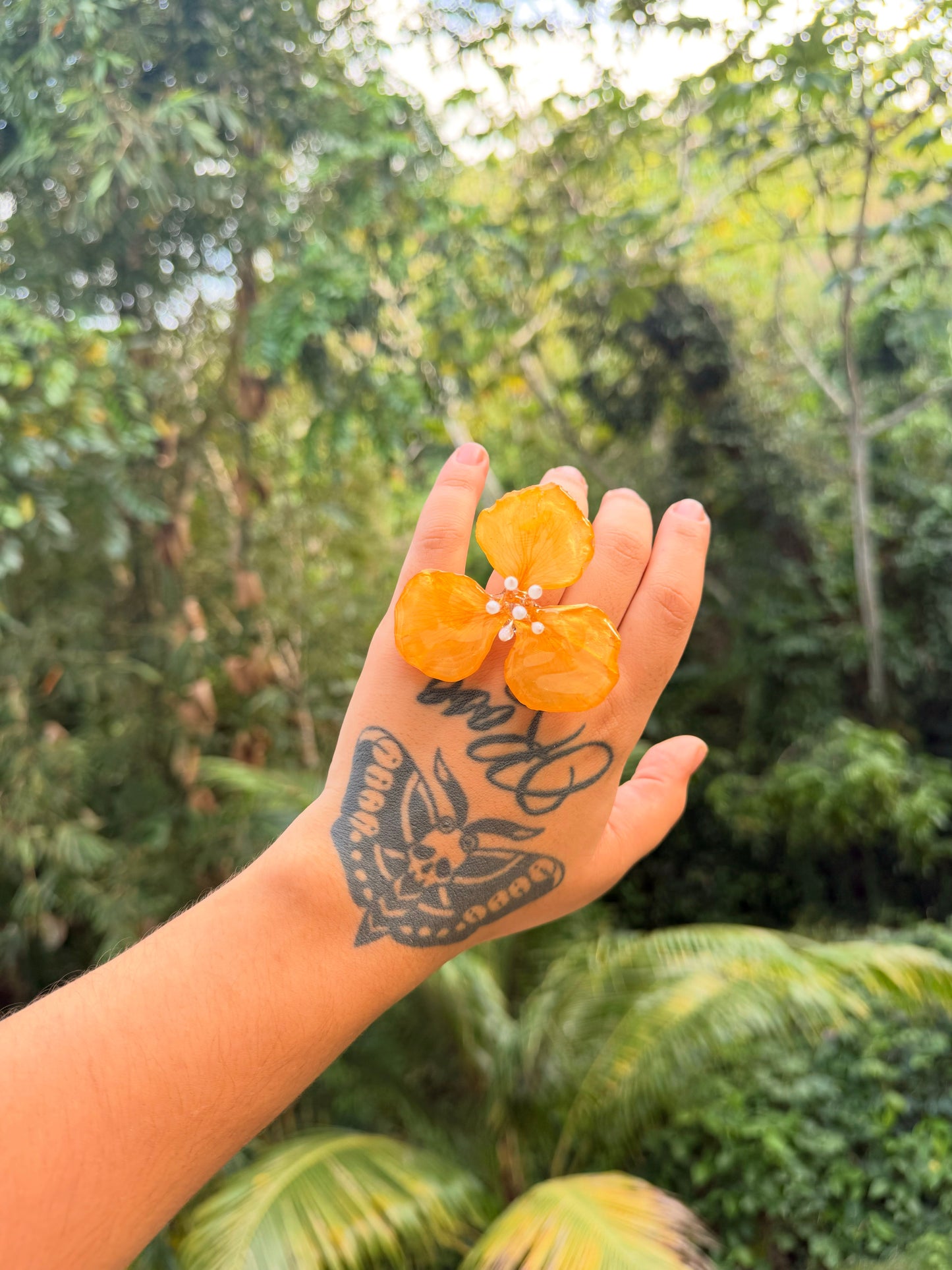 Sortija de flamboyan Amarillo