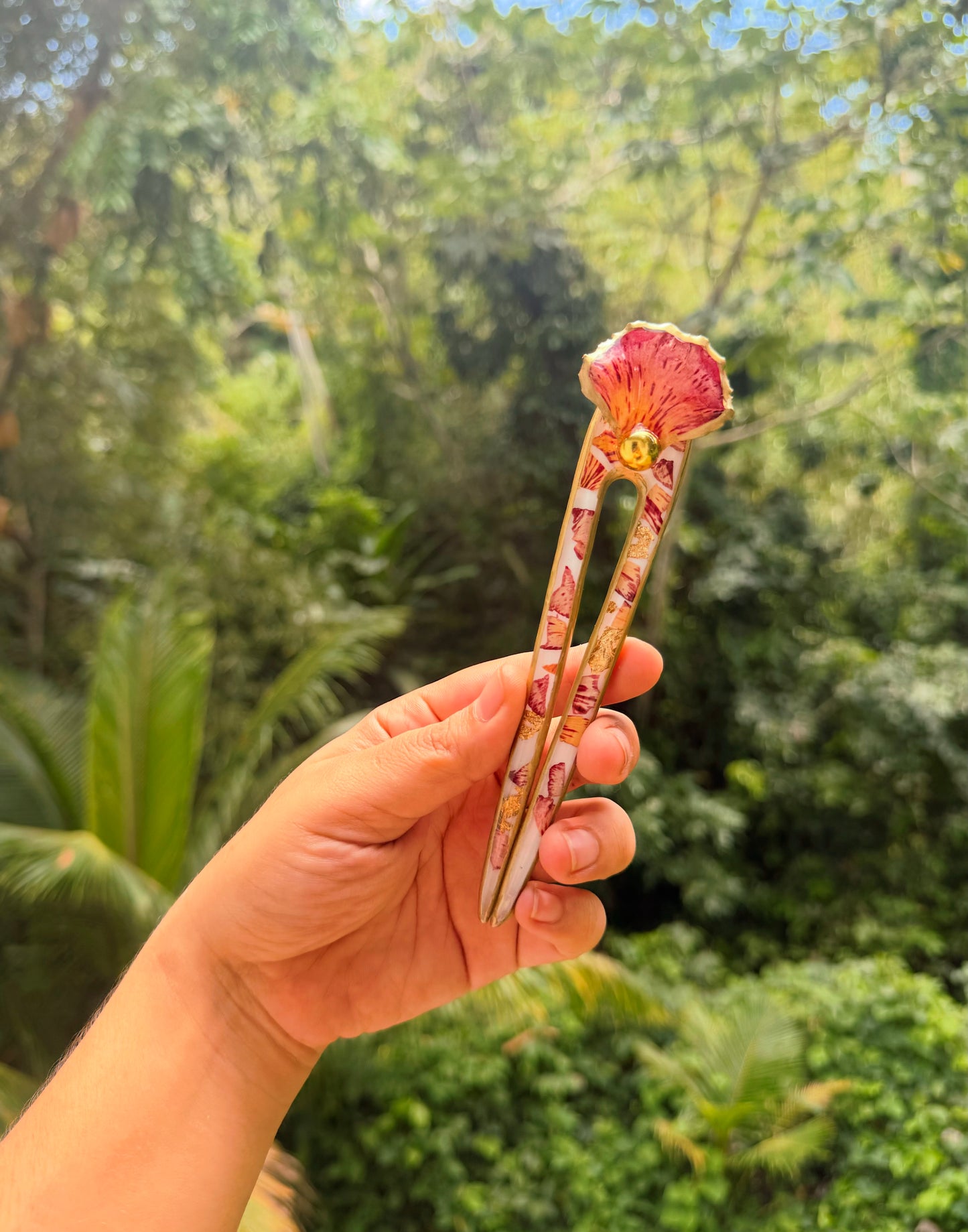 Tenedores pal’ cabello Flamboyán Mágico