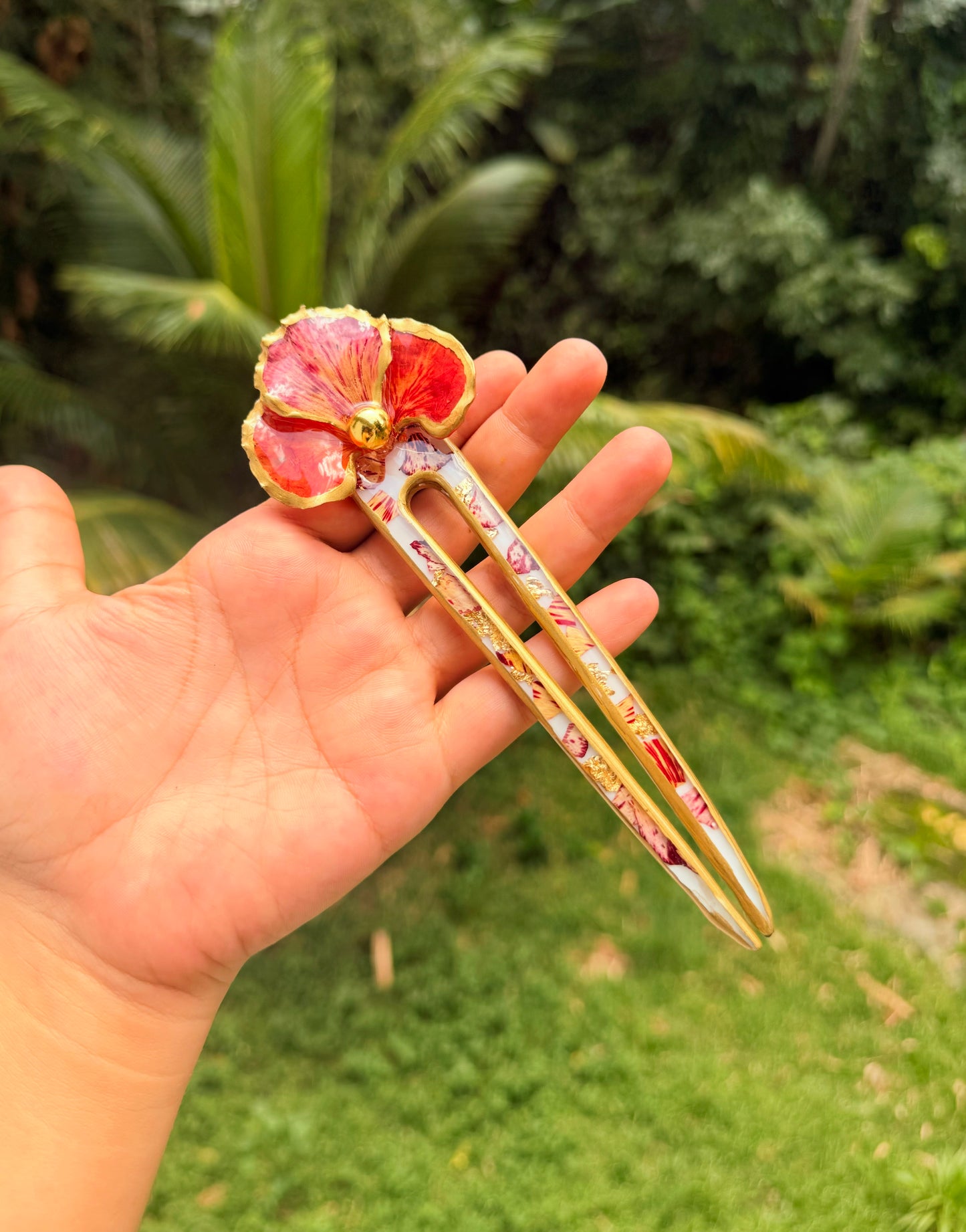 Tenedores pal’ cabello Flamboyán Mágico