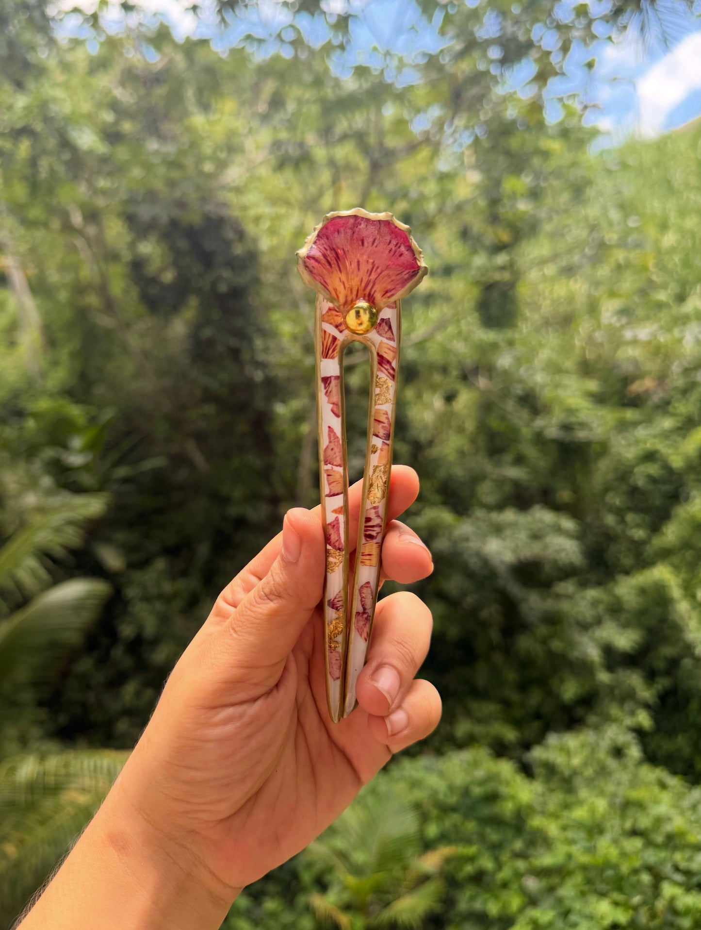 Tenedores pal’ cabello Flamboyán Mágico