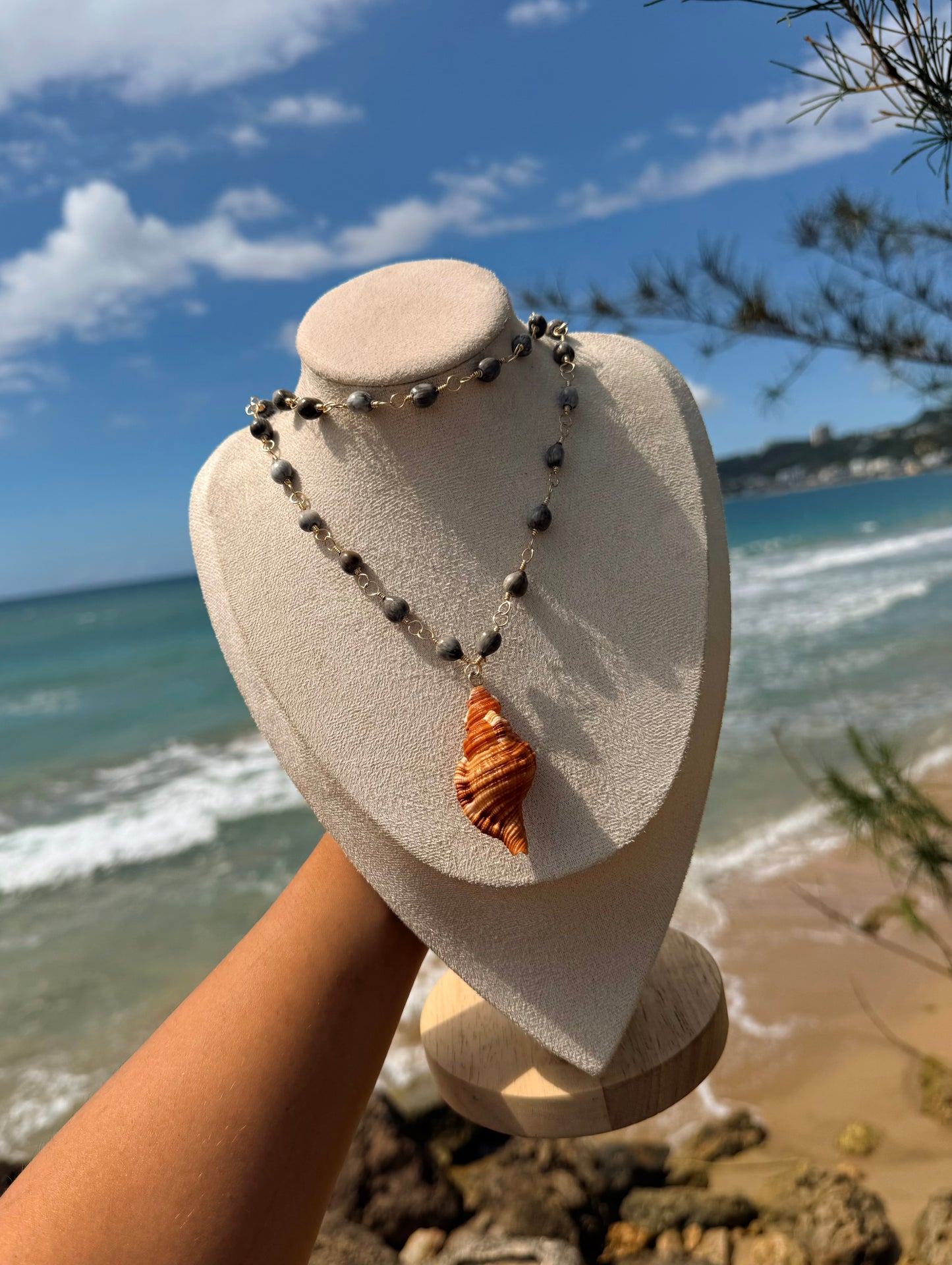 Cadena de caracol y camandulas