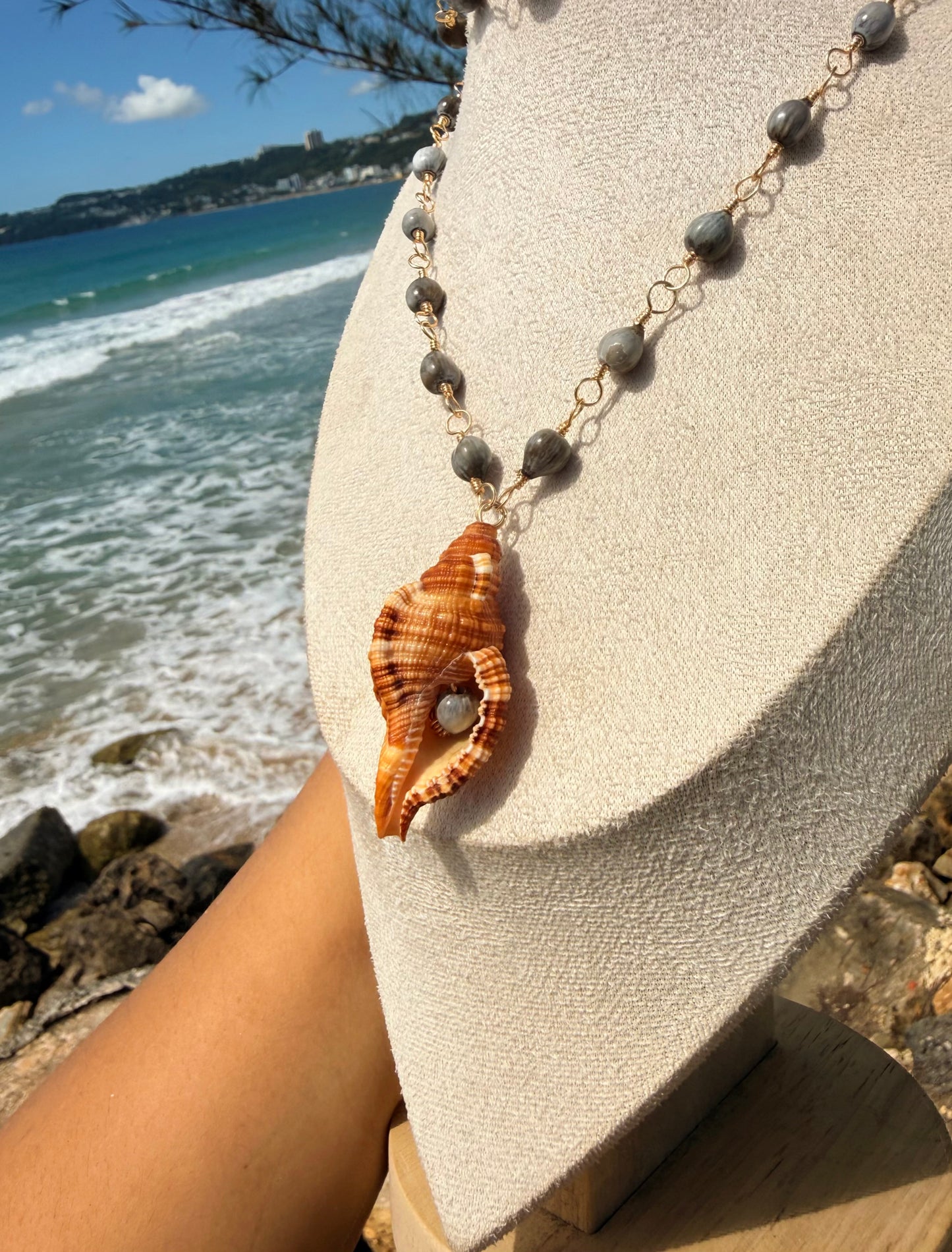 Cadena de caracol y camandulas