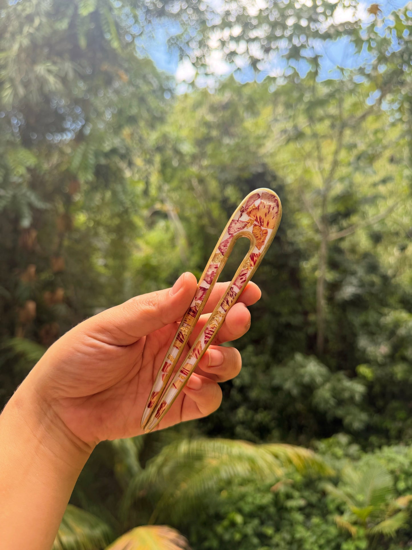 Tenedores pal’ cabello Flamboyán Mágico