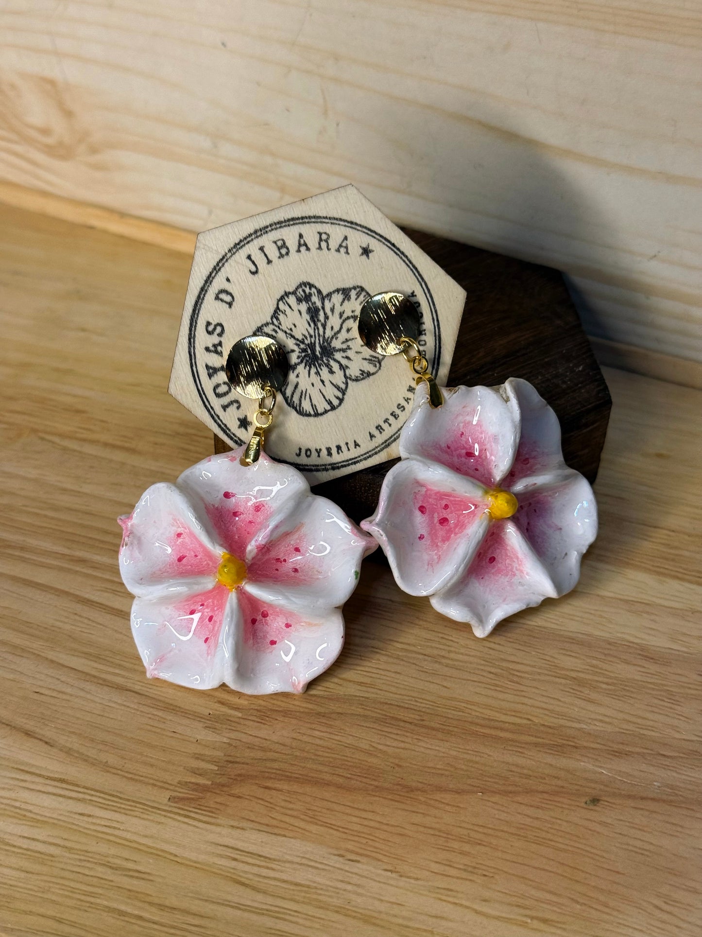 Flor blanca y rosa