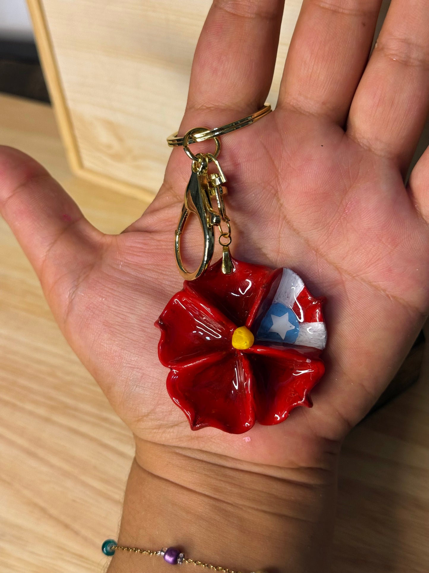 Llavero de flor boricua