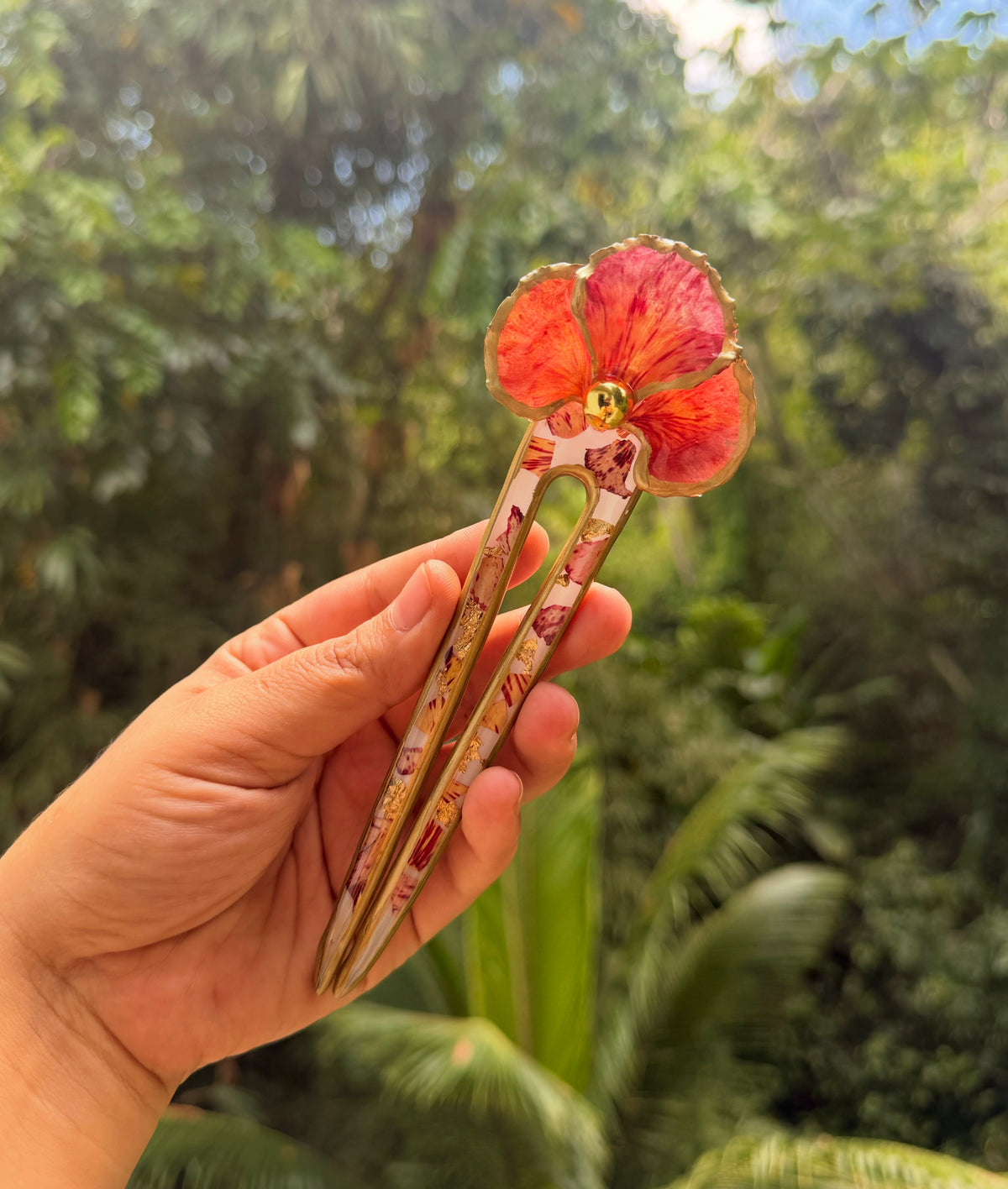 Tenedores pal’ cabello Flamboyán Mágico