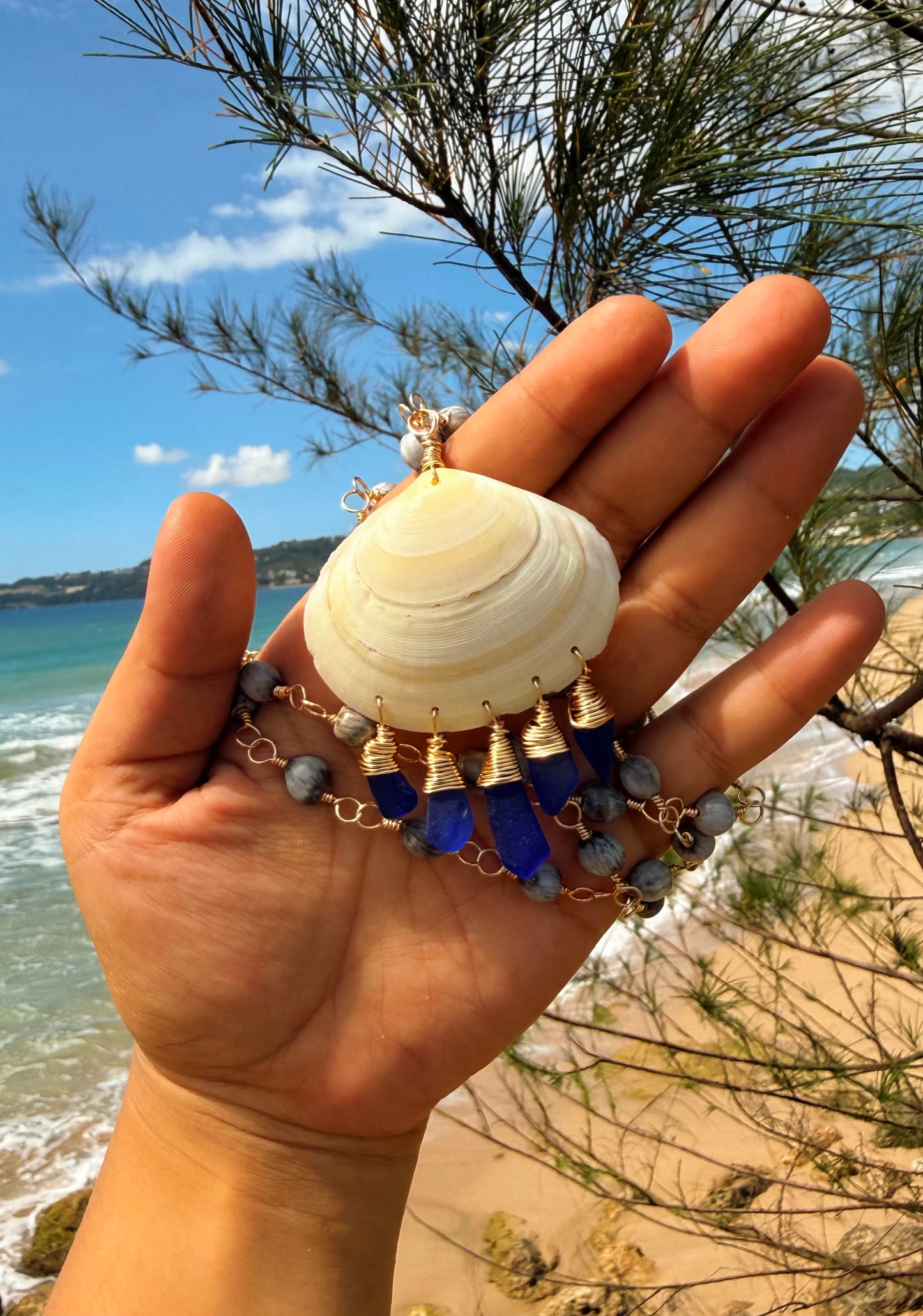 Caracol y cristales cadena