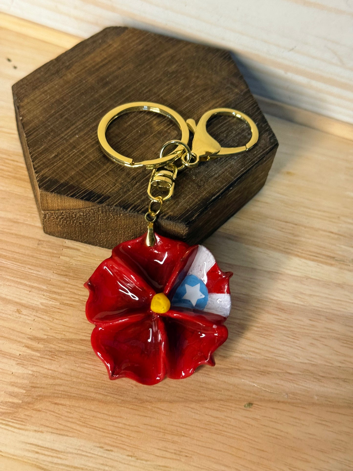 Llavero de flor boricua
