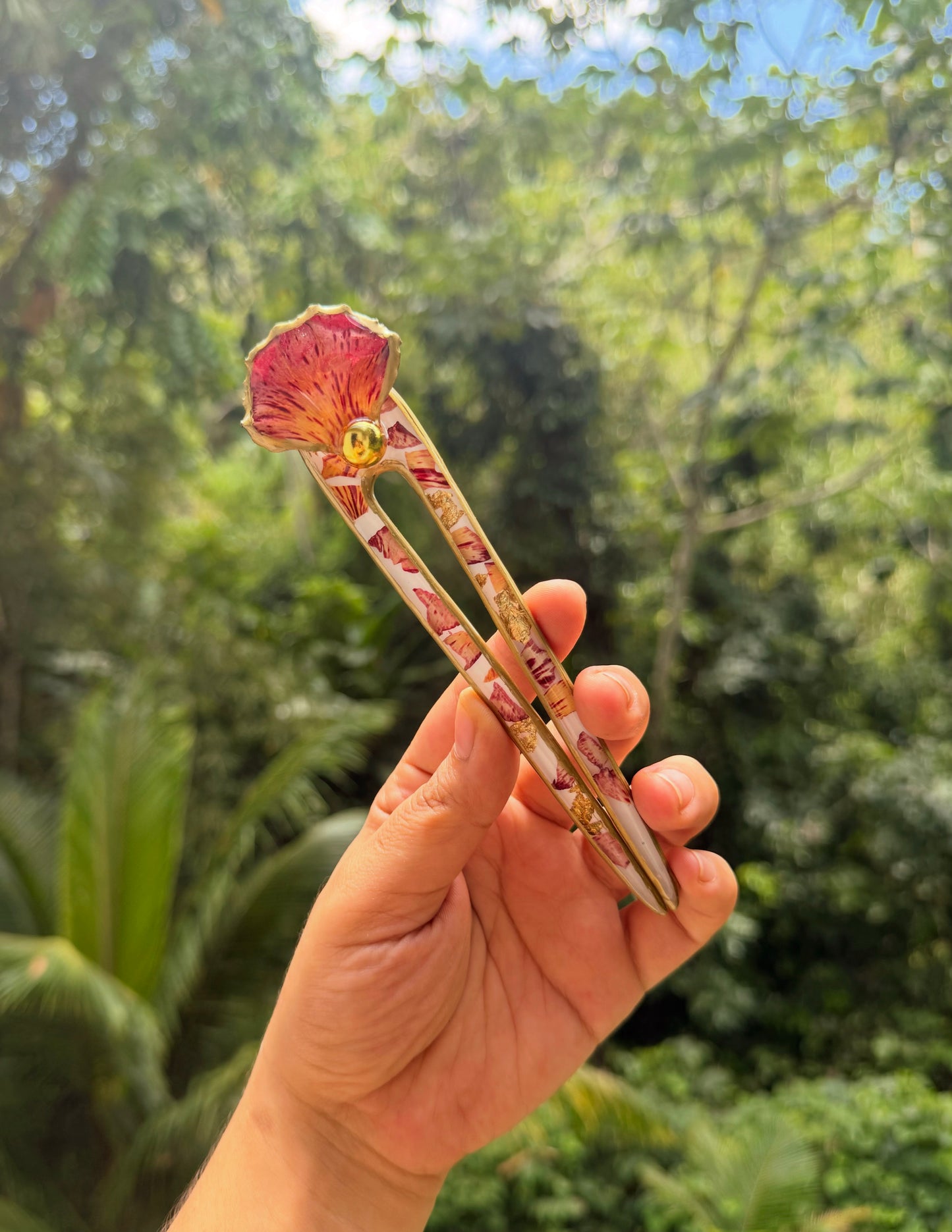 Tenedores pal’ cabello Flamboyán Mágico