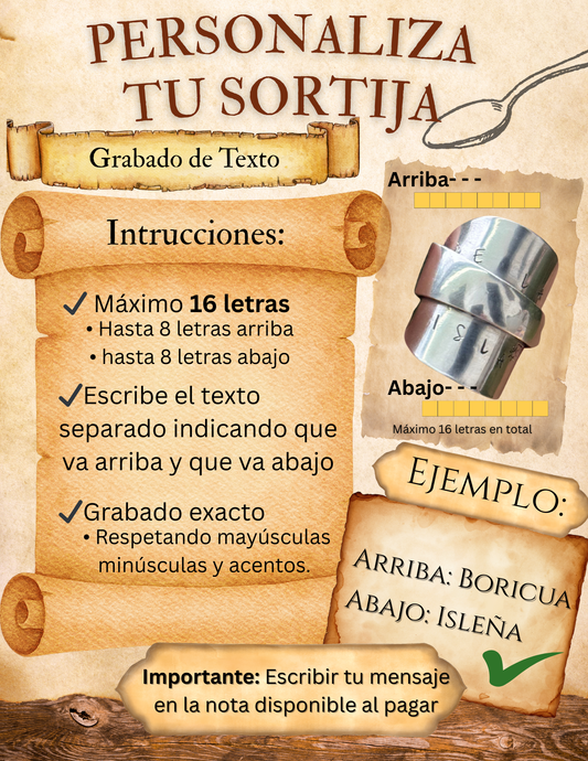 Sortija de cuchara personalizada